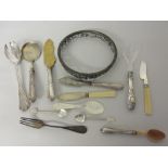 Continental white metal mount together with various Continental servers, spoons,