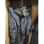 Ladies fur coat and a fur stole