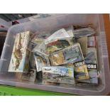 Box containing a large quantity of Airfix models,