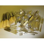 Quantity of miscellaneous Continental silver plated cutlery