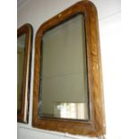 Small 19th Century French painted dome top mirror