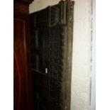 Large 17th / 18th Century carved oak wall panel having reeded columns,
