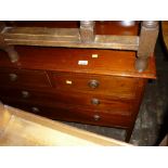 Edwardian mahogany and inlaid dressing chest,