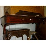Victorian mahogany washstand with two frieze drawers,