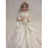 Simon and Halbig bisque headed doll marked AH Logo 158 with sleeping eyes and five piece body