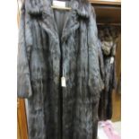 Ladies three quarter length dark brown mink fur coat by Thorpe and Crump Limited, Croydon,