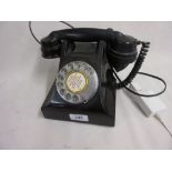 Mid 20th Century black Bakelite cased telephone