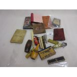 Quantity of various needle cases including a Tunbridge ware case (a/f)