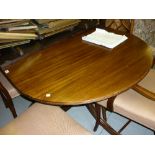 Reproduction mahogany twin pedestal dining table,