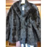 Ladies good quality three quarter length dark mink fur jacket