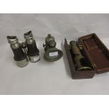 Brass monocular microscope (case a/f),