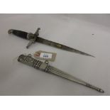 World War II Hungarian Parachute Regiment officer's dress dagger with scabbard,