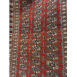 Three Pakistan Bokhara design rugs