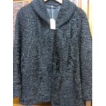Ladies black Persian lambs wool jacket