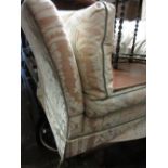 Knole type floral upholstered three seater sofa and matching armchair by Wade