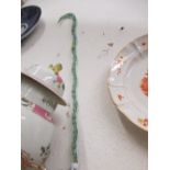 19th Century green spiral twist glass walking cane