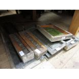 Quantity of various wooden plaster moulds ex workshop of Norman Raymond