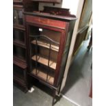 Edwardian mahogany single door display cabinet,