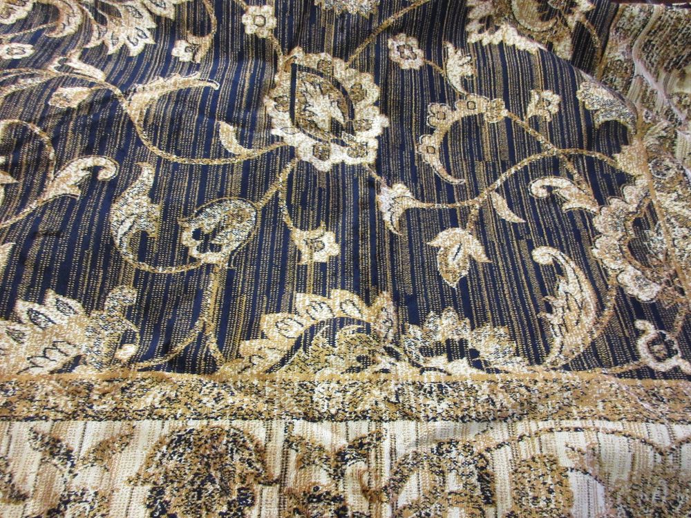 Blue ground machine woven Ziegler style carpet, 2.