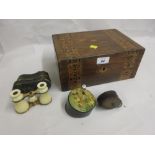 Victorian parquetry inlaid box,