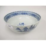 Large late 18th or early 19th Century Chinese blue and white porcelain bowl,