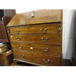 George III mahogany bureau,