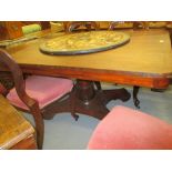 19th Century mahogany rectangular centre table,