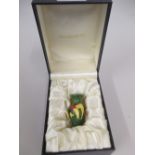 Miniature Moorcroft vase decorated with fungi in original box, 2.