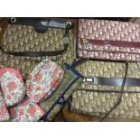 Three various Christian Dior ladies handbags together with a small quantity of Liberty textile