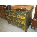 18th Century Continental mule chest, the hinged lid above a single drawer and ogee bracket feet,