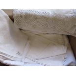 Small quantity of various table linen