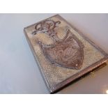 Early 19th Century French snake skin covered diary with a London silver mount