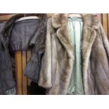 Ladies half length fur coat together with a fur stole