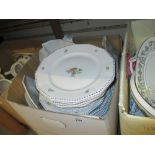 Nymphenburg floral decorated part dinner service and a Royal Doulton Yorktown part dinner and
