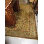 Machine woven Persian design rug together with another similar