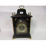 Contemporary ebonised bracket clock,