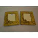 Two Art Nouveau gilt antimony photograph frames