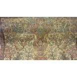 Tabriz vase rug with all-over bird and floral design and borders,