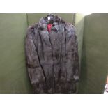 Ladies dark brown fur jacket