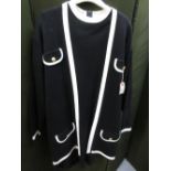 Black and white wool dress and a matching jacket