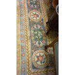 Good quality Chinese carpet with a typical embossed Aubusson style floral medallion design with