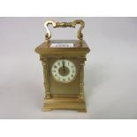 Early 20th Century gilt brass carriage clock,