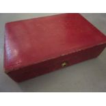 Red leather jewellery box