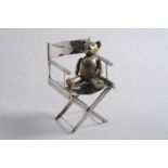 BY THEO FENNELL: A contemporary parcelgilt novelty or miniature in the form of a Teddy Bear  on a