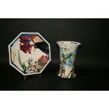 MODERN MOORCROFT VASE painted with flowers and butterflies, and made in 2009. Also with an