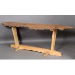 CONTEMPORARY REFECTORY TABLE  a contemporary refectory table in the manner of George Nakashima. With