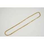 A GOLD FANCY LINK NECKLACE 39.5cm. long, 9.7 grams.