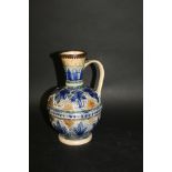 DOULTON LAMBETH JUG - EMILY J EDWARDS an early Doulton Lambeth jug, dated 1874. With painted and