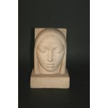 RICCARDO SCARPA (BORN 1905) - POTTERY BUST a well modelled pottery bust of a young girl. Incised
