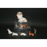 ROYAL COPENHAGEN PEKINGESE Model Number 1772, also with 8 Royal Doulton Dogs. Pekingese 4 3/4ins (